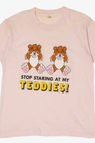 Vintage "Stop Staring At My Teddies" Funny T-Shirt (1980s)