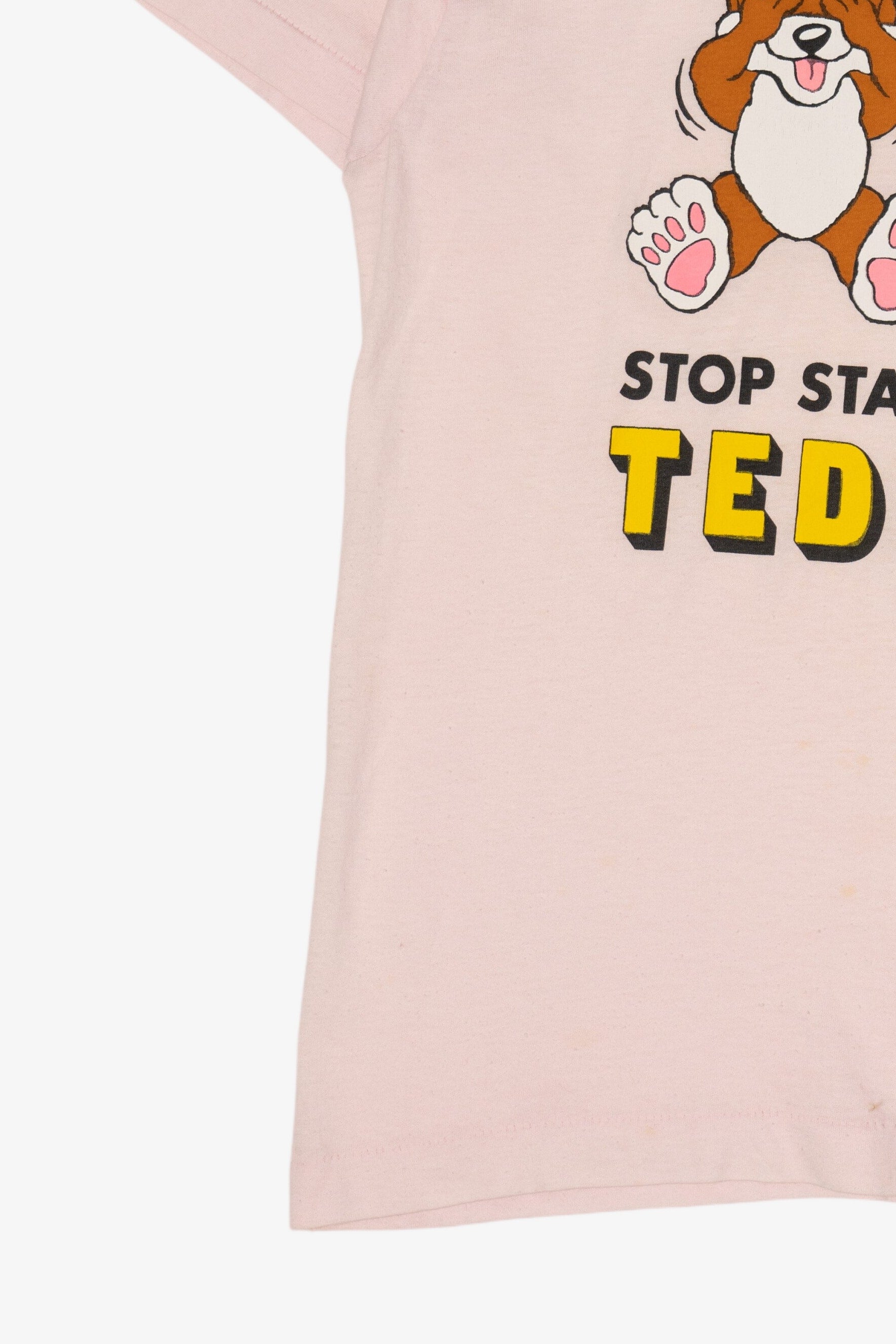 Vintage "Stop Staring At My Teddies" Funny T-Shirt (1980s)