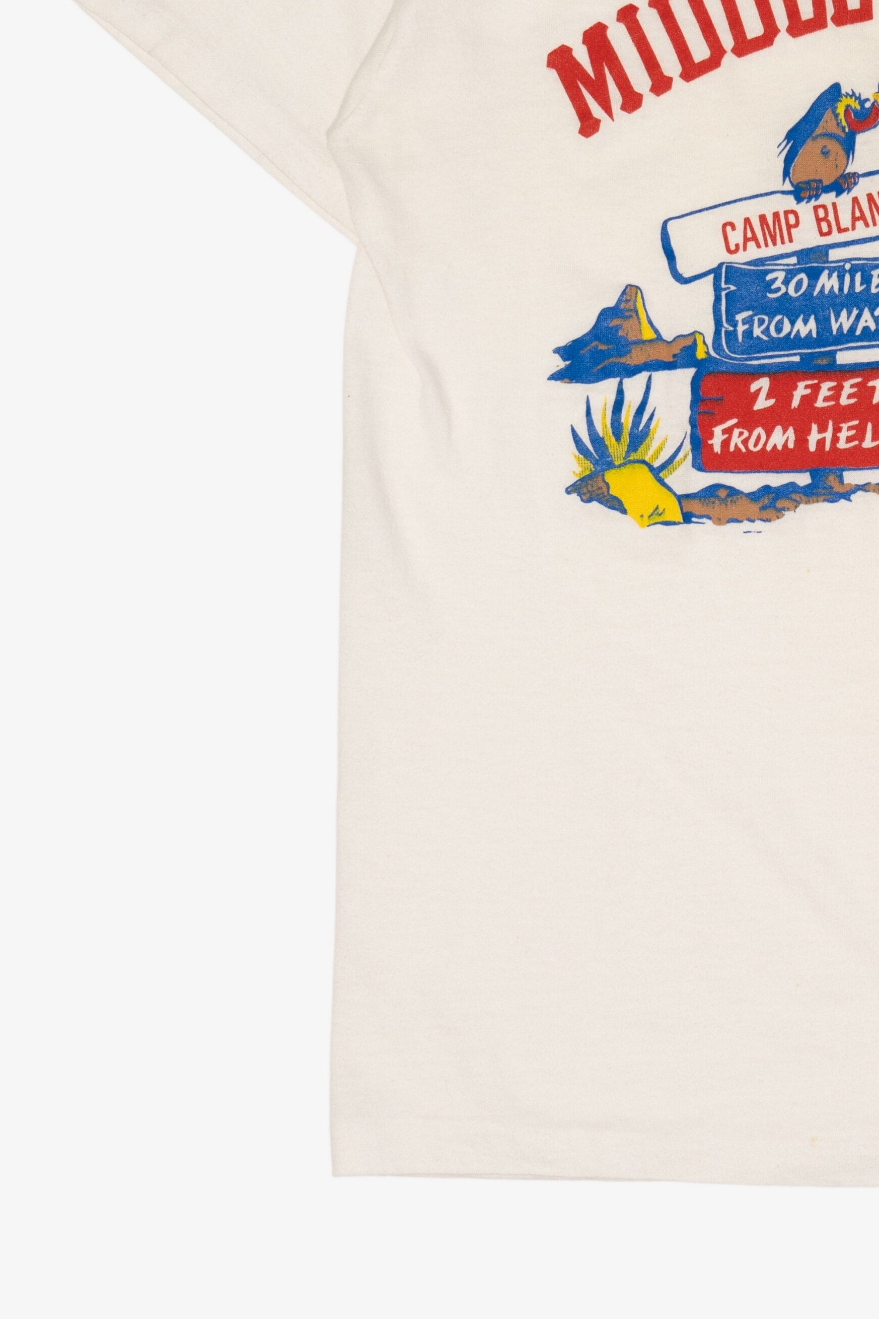 Vintage "Middle Of Nowhere" Camp Blanding Funny T-Shirt (1980s)