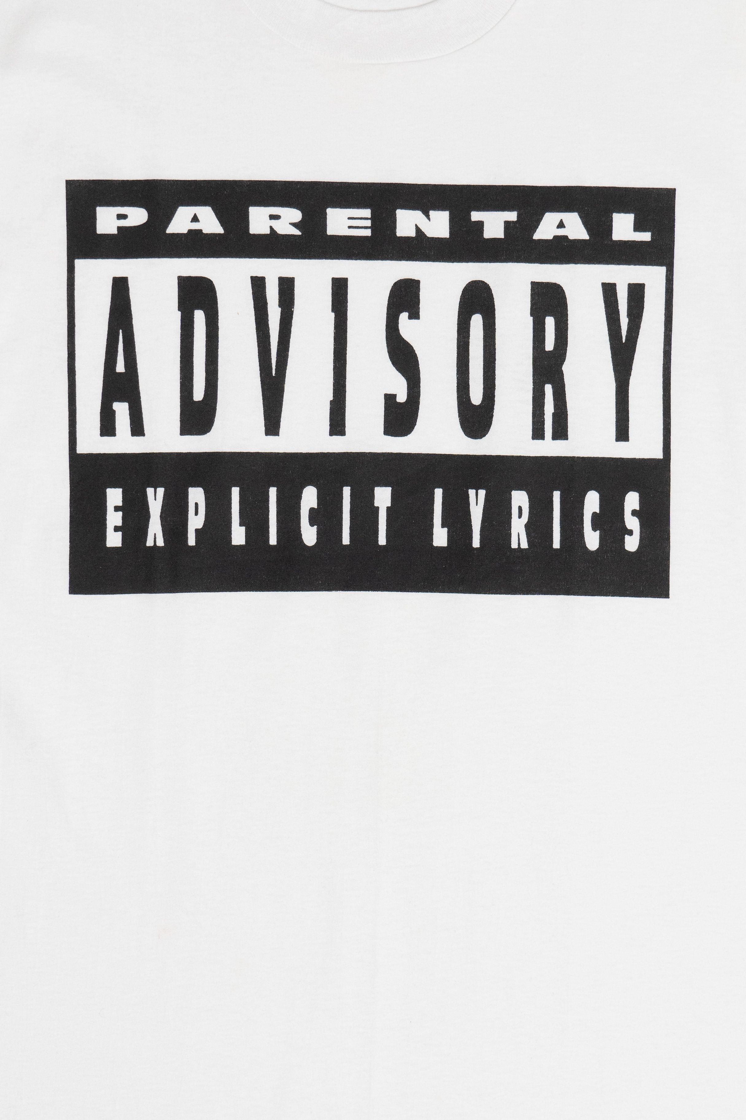 Vintage "Parental Advisory Explicit Lyrics" Single Stitch T-Shirt (1990s)
