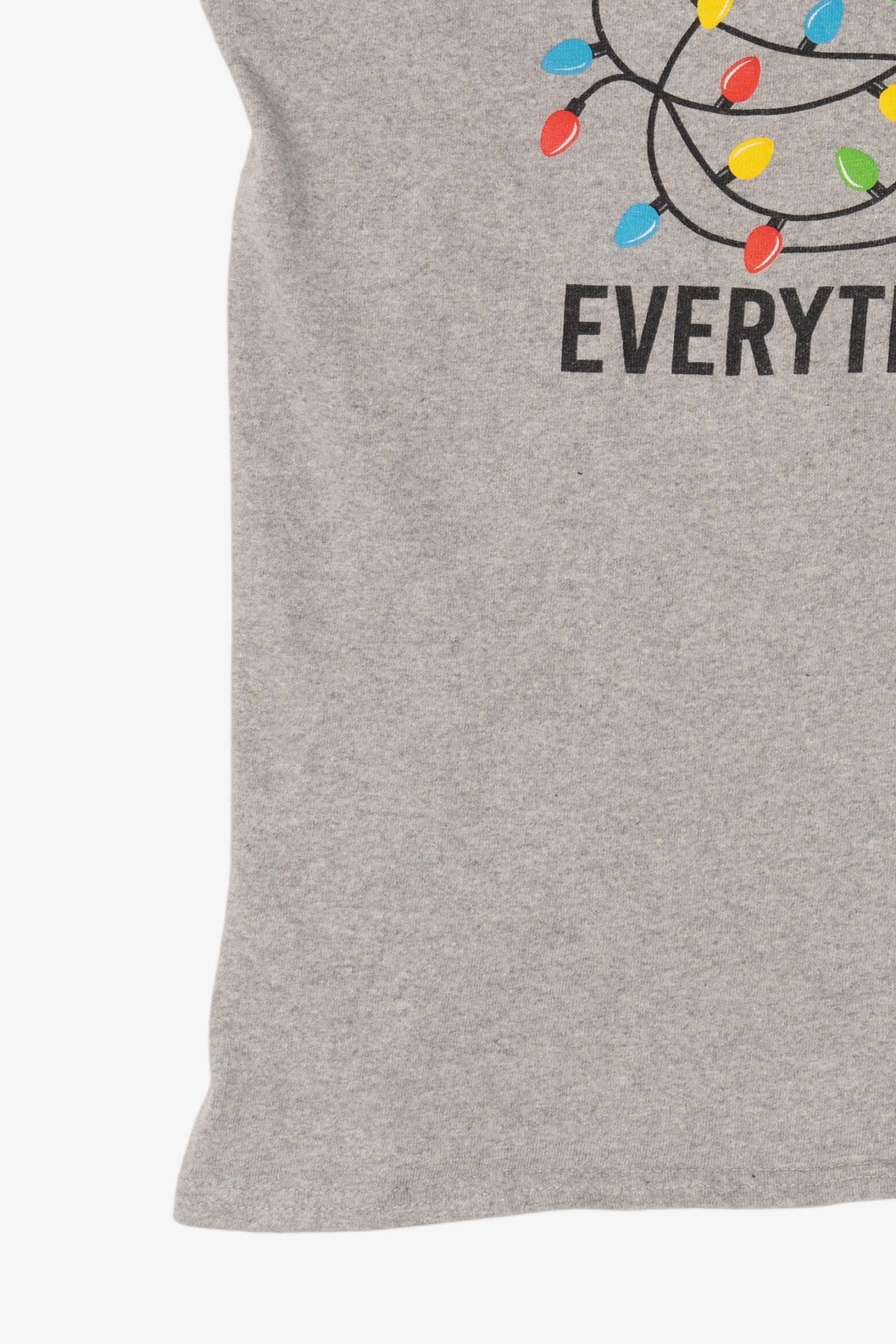 Light Gray "I'm Fine... Everything Is Fine" Funny Christmas Lights T-Shirt