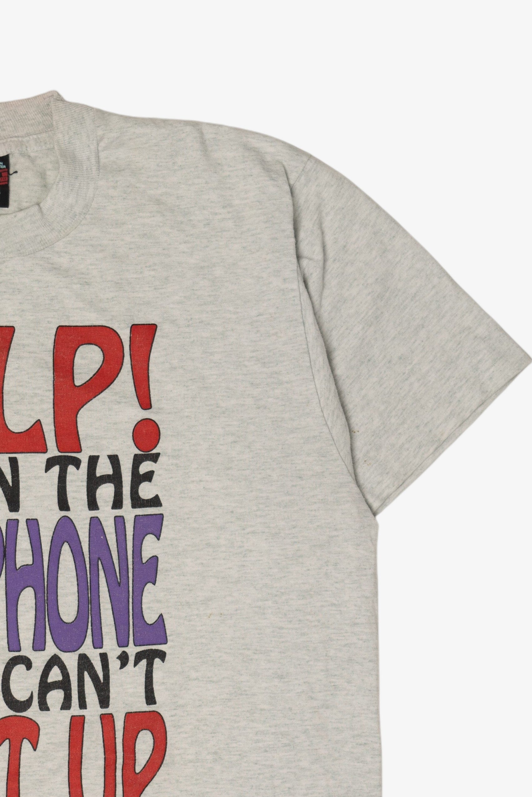 Vintage "Help! I'm On The Telephone And I Can't Shut Up" Funny T-Shirt (1990s)