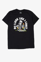 Skeleton "Do I Look Like I Care?" Funny Halloween T-Shirt