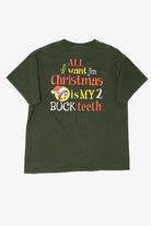 Buc-ee's "All I Want For Christmas Is My Two Buck Teeth" T-Shirt (2010s)