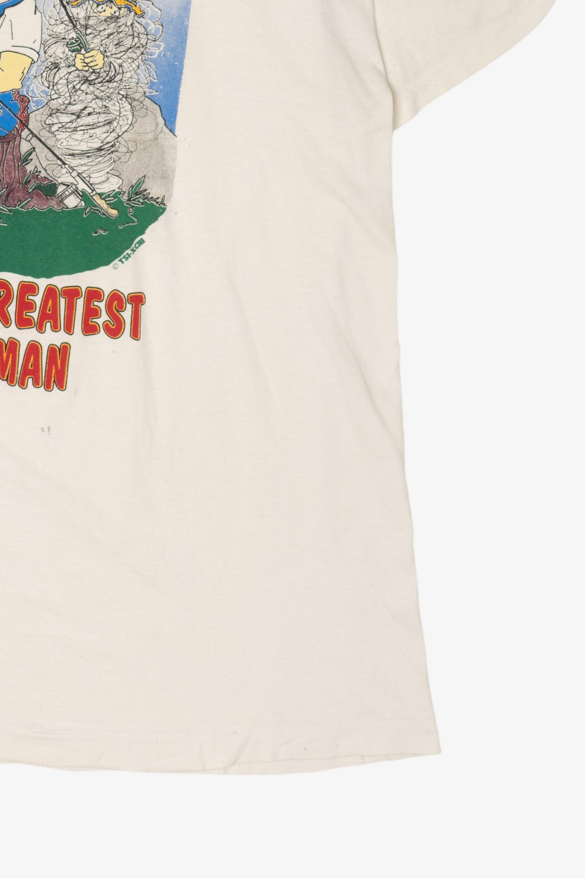 Vintage "World's Greatest Fisherman" Funny Single Stitch T-Shirt (1990s)