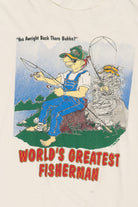 Vintage "World's Greatest Fisherman" Funny Single Stitch T-Shirt (1990s)