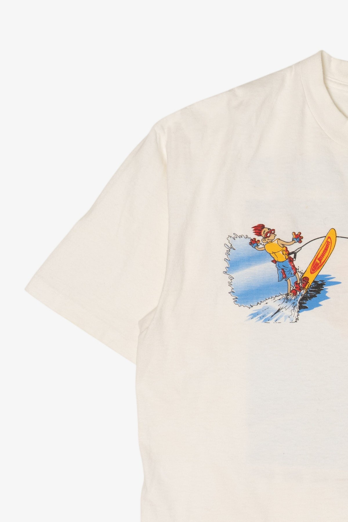 Vintage Big Johnson Waterskis Funny Single Stitch T-Shirt (1990s)