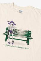 Vintage "Waiting For The Perfect Man" Skeleton Funny T-Shirt (2000s)