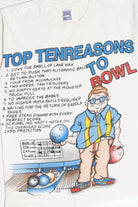 Vintage "Top 10 Reasons To Bowl" Funny T-Shirt (1990s)