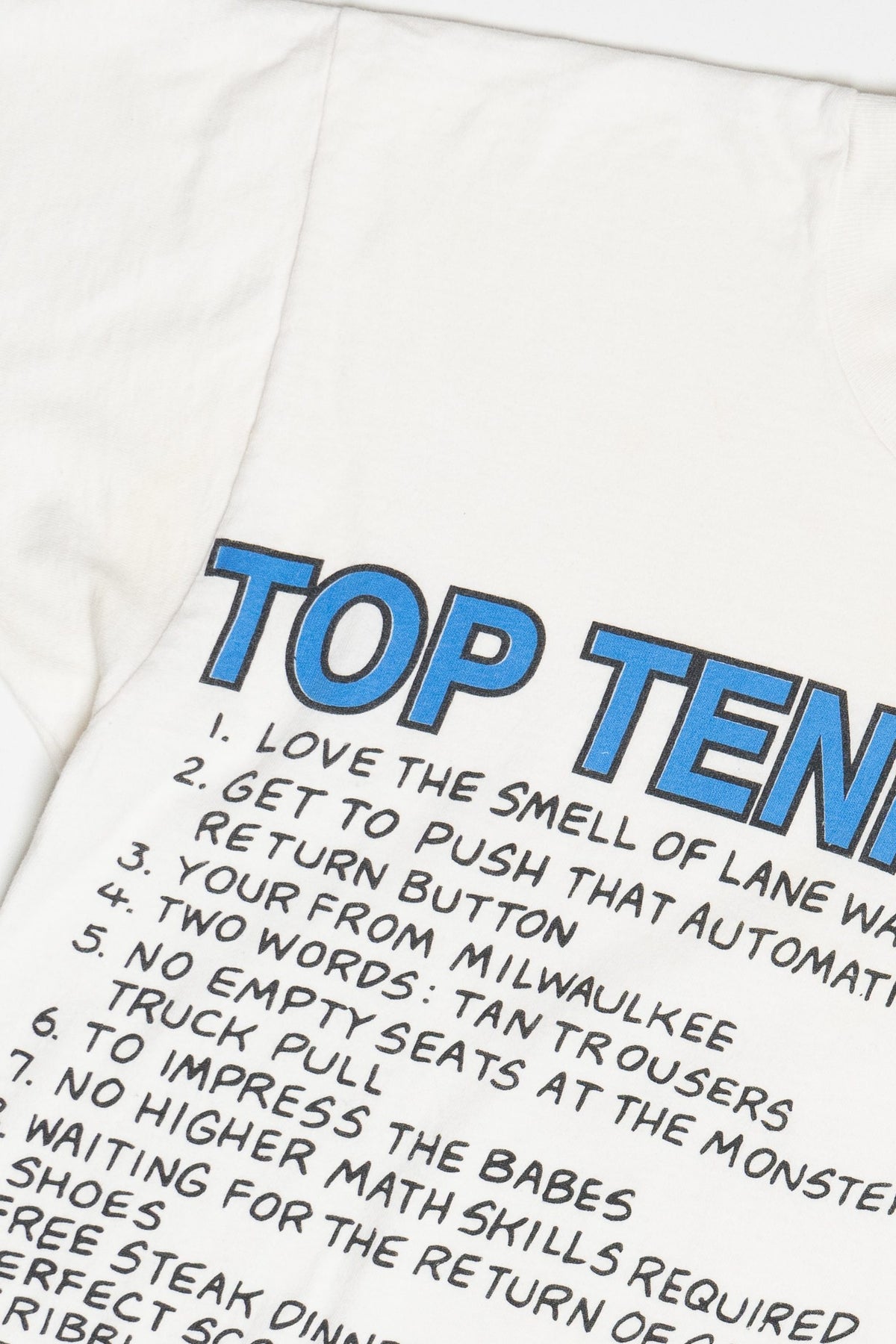 Vintage "Top 10 Reasons To Bowl" Funny T-Shirt (1990s)
