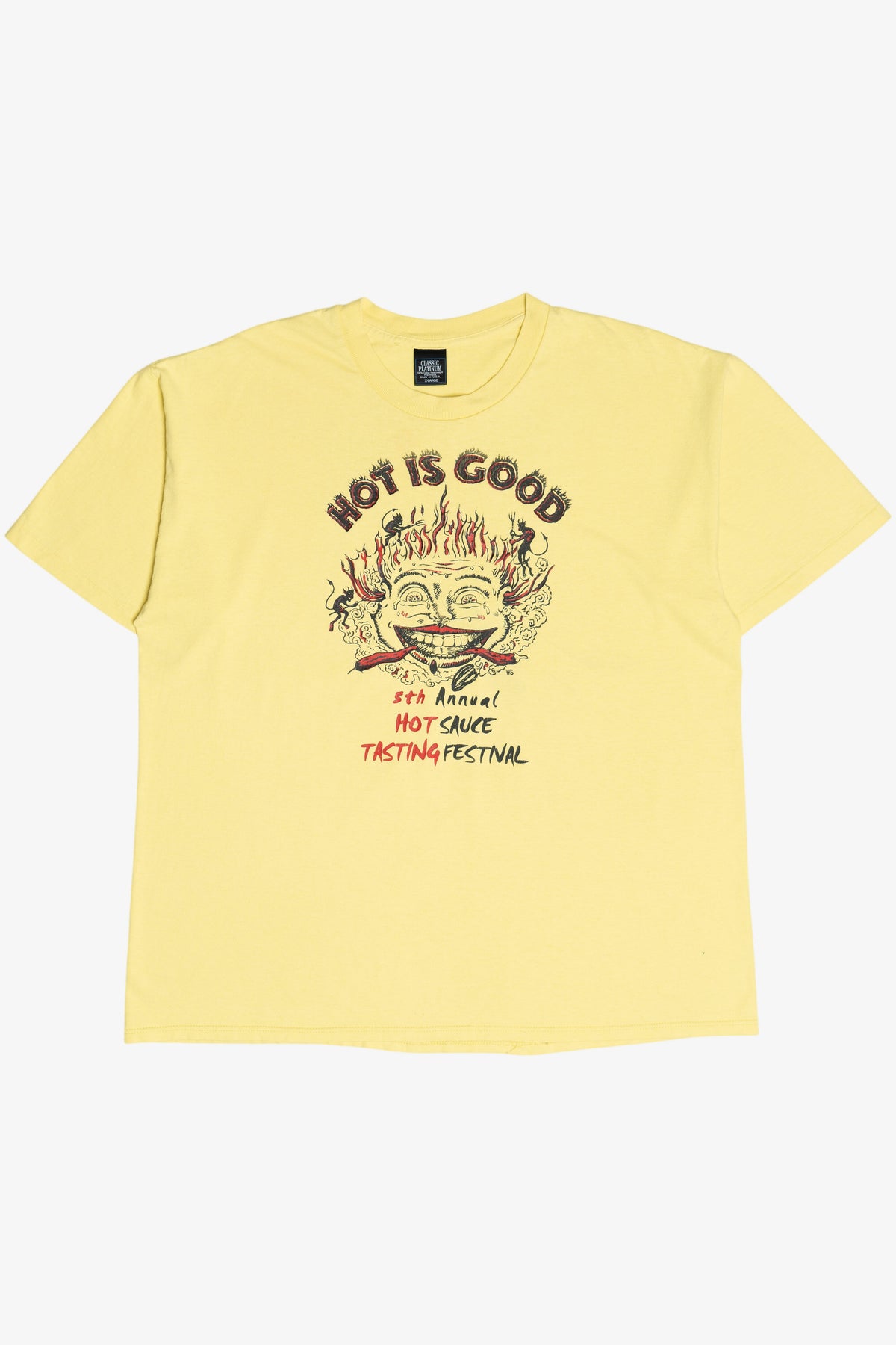 Vintage "Hot Is Good" Hot Sauce Tasting Festival Single Stitch T-Shirt (1990s)