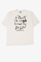 Vintage "It Takes A Lot Of Balls To Golf The Way I Do" Jamaica Funny T-Shirt (1990s)