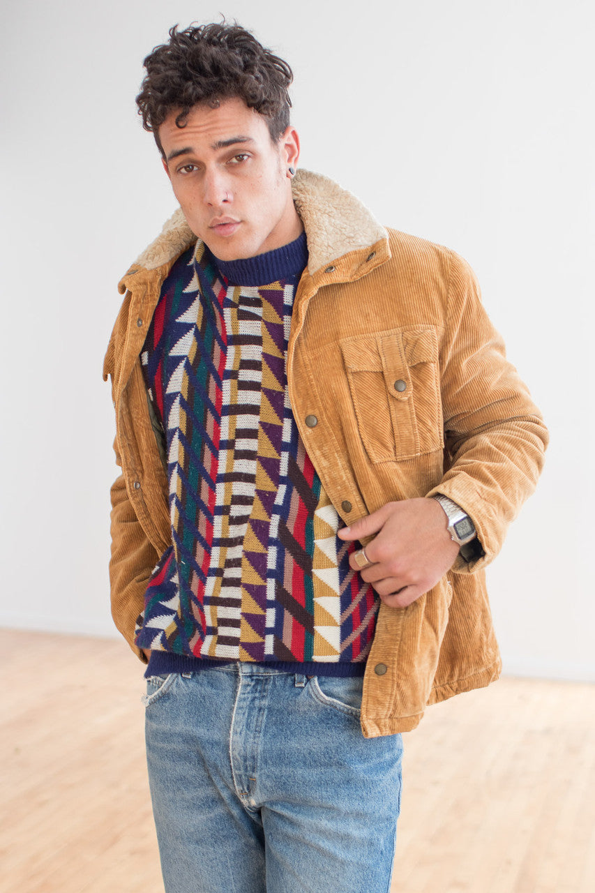 Gold Corduroy Winter Coat