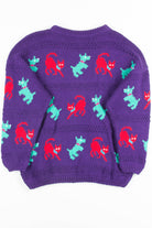 Vintage Purple Dogs Sweater