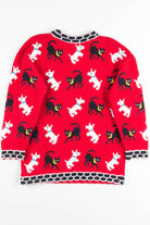 Vintage Red Dogs Sweater