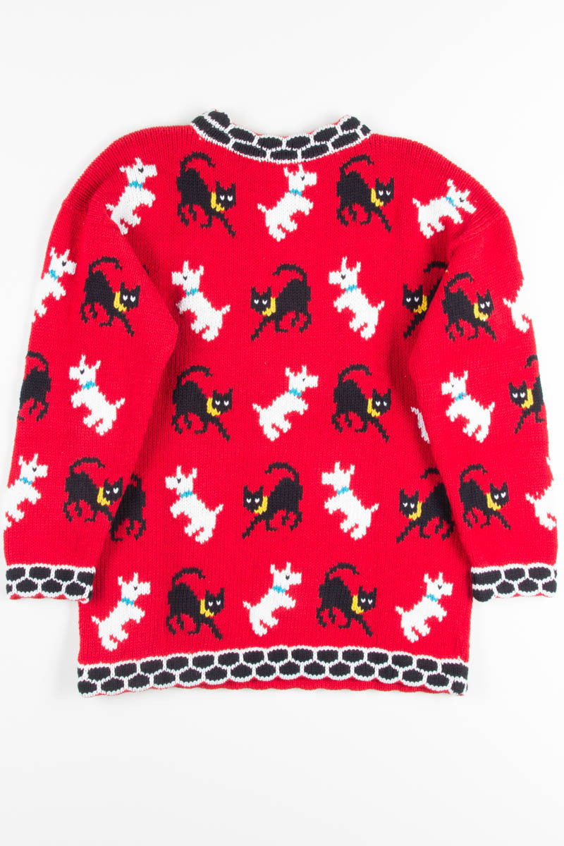 Vintage Red Dogs Sweater