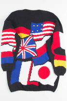 Vintage Flag Collage Cardigan 1