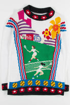 Vintage Floral Tennis Sweater