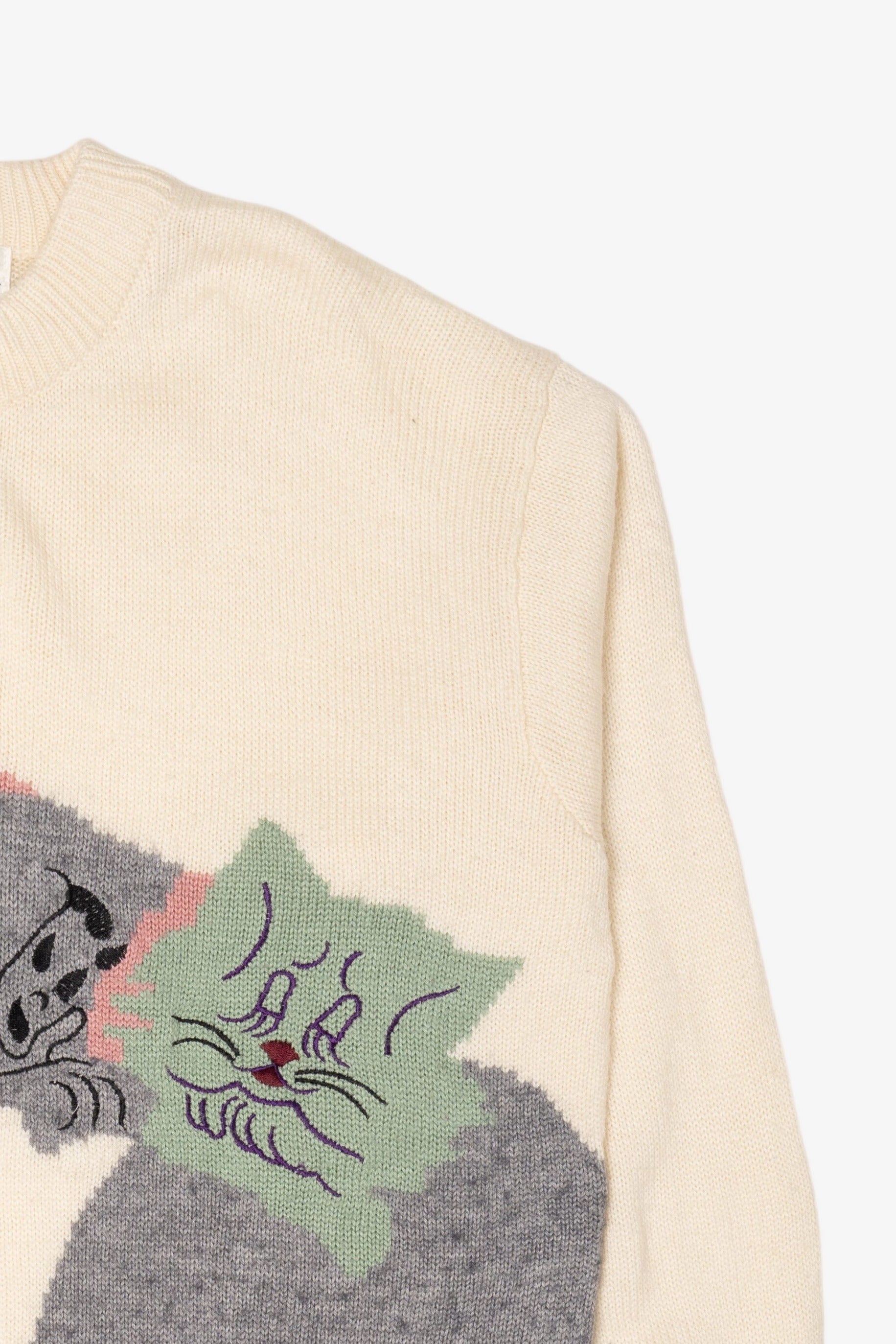 Vintage Marella Puppy And Kittens Graphic Sweater (1990s)