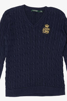 Vintage Navy Blue Ralph Lauren Cable Knit Sweater (1990s)