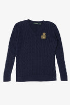 Vintage Navy Blue Ralph Lauren Cable Knit Sweater (1990s)