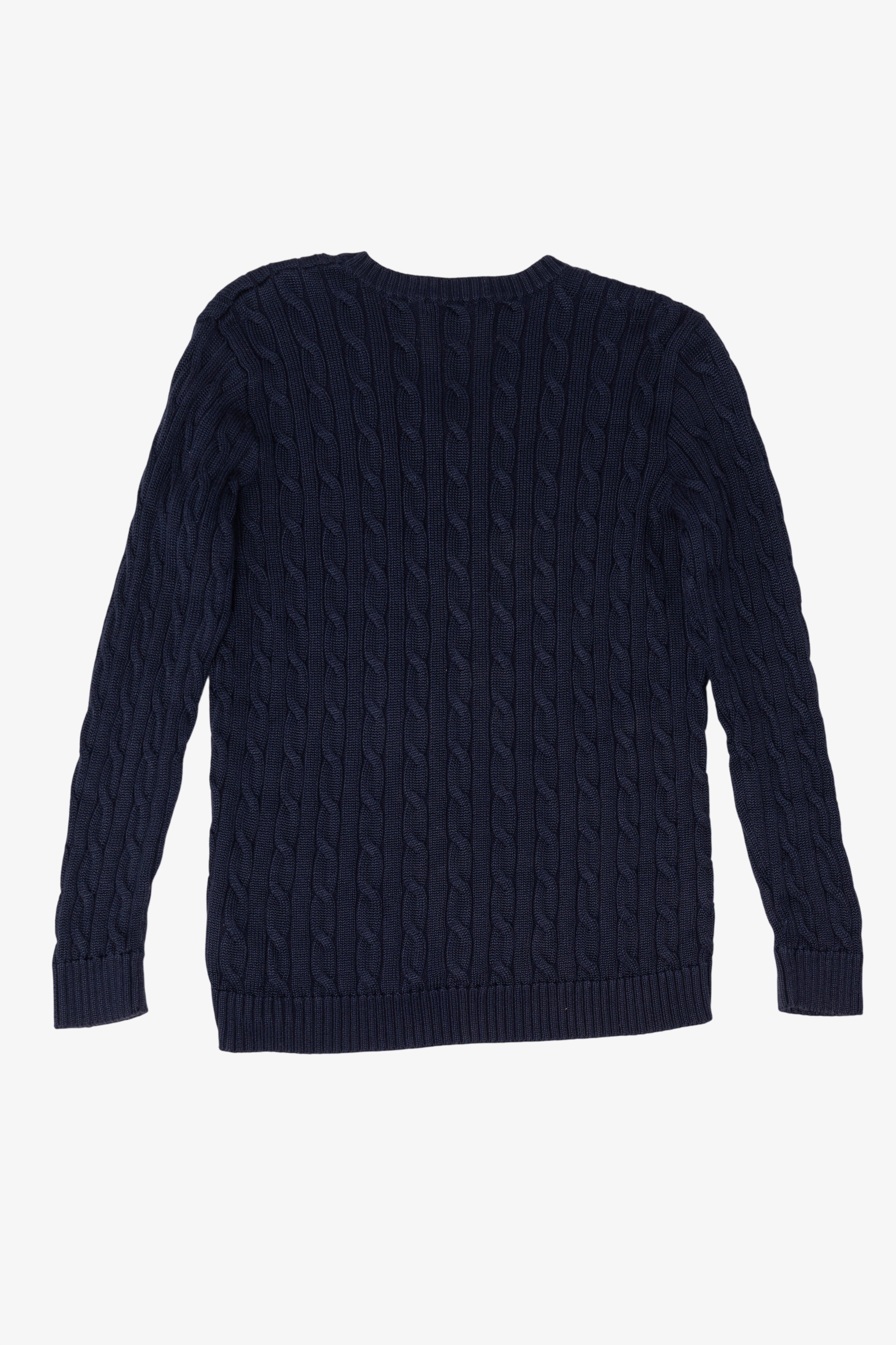 Vintage Navy Blue Ralph Lauren Cable Knit Sweater (1990s)