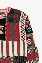 Vintage Hand Knit Lizwear Patchwork Sweater (1990s)