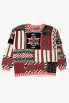 Vintage Hand Knit Lizwear Patchwork Sweater (1990s)