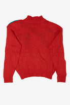 Vintage Red Sheridan Square Abstract Graphic Sweater (1980s)