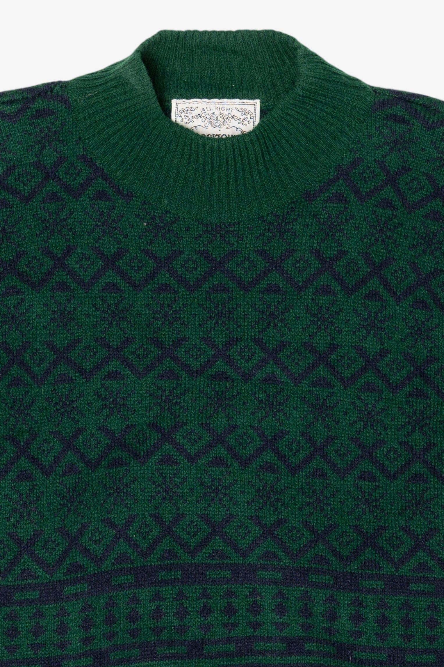 Vintage Green HorizonIV "Private Joke" Sweater (1980s)