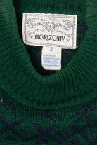 Vintage Green HorizonIV "Private Joke" Sweater (1980s)