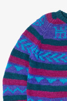 Vintage Purple Geometric Abstract Pattern Sweater (1990s)