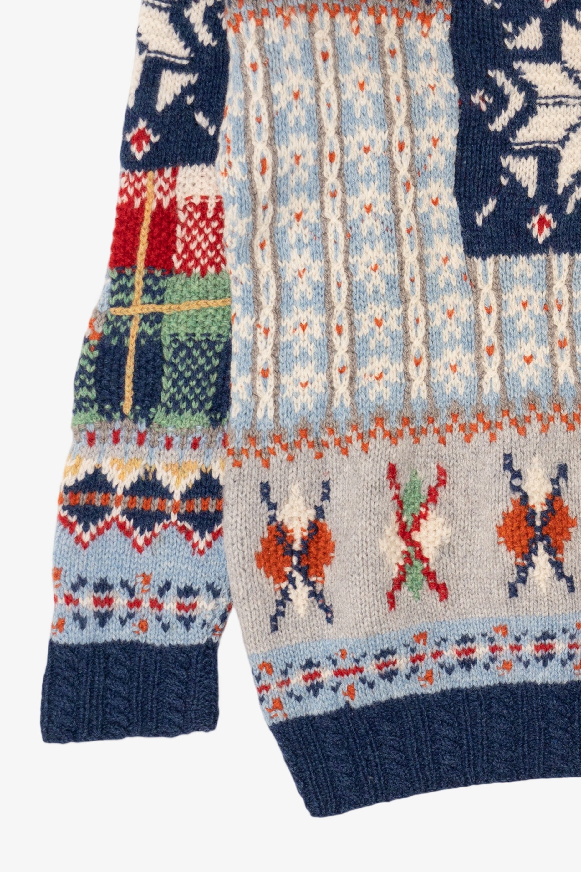 Vintage Hand Knit Chambers Original Patchwork Sweater (1990s)