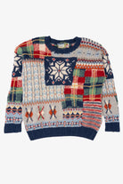 Vintage Hand Knit Chambers Original Patchwork Sweater (1990s)