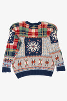 Vintage Hand Knit Chambers Original Patchwork Sweater (1990s)
