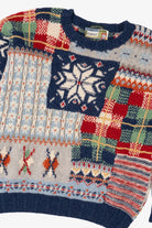 Vintage Hand Knit Chambers Original Patchwork Sweater (1990s)