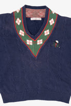 Vintage Navy Blue John Ashford Golf Sweater (1990s)