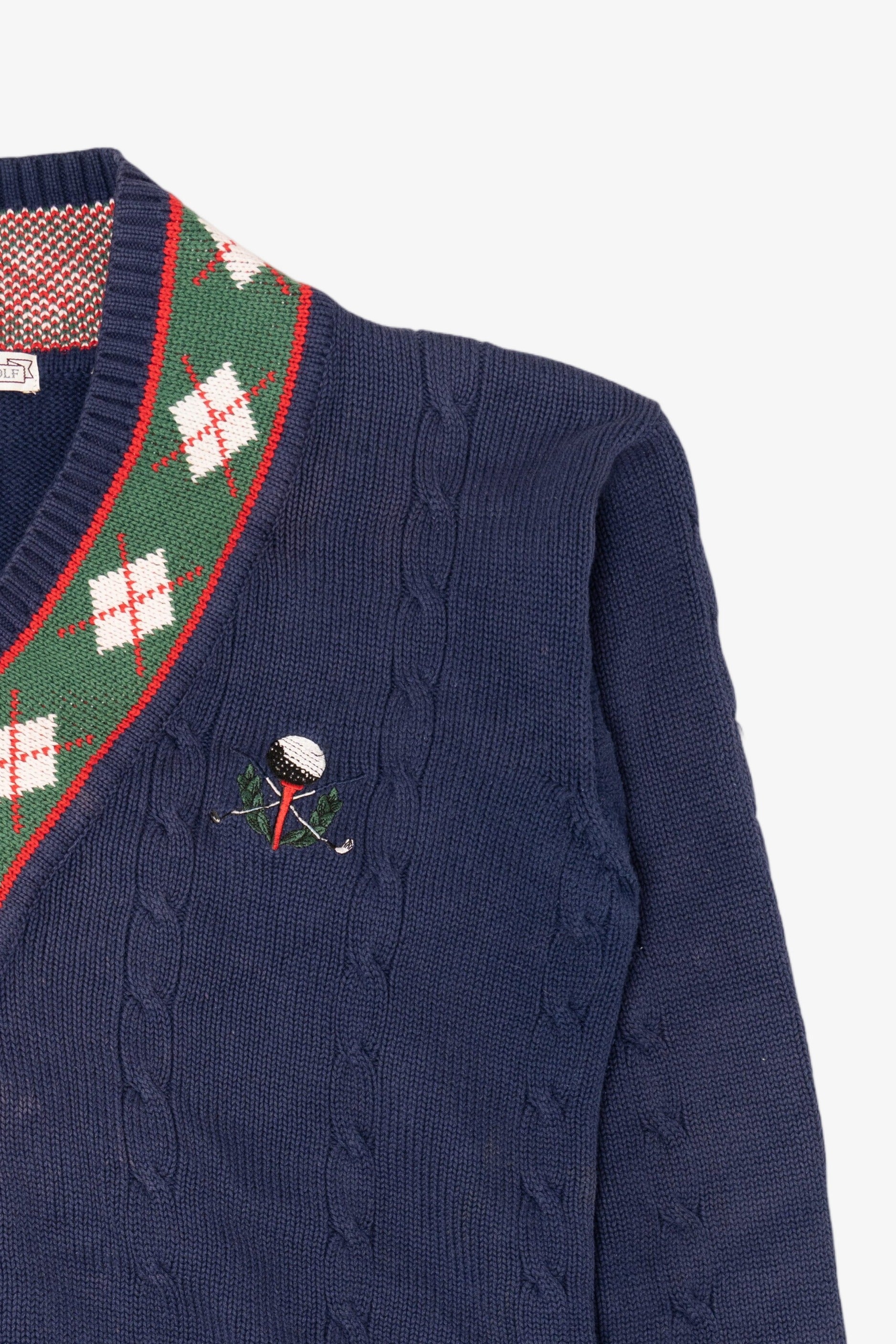 Vintage Navy Blue John Ashford Golf Sweater (1990s)