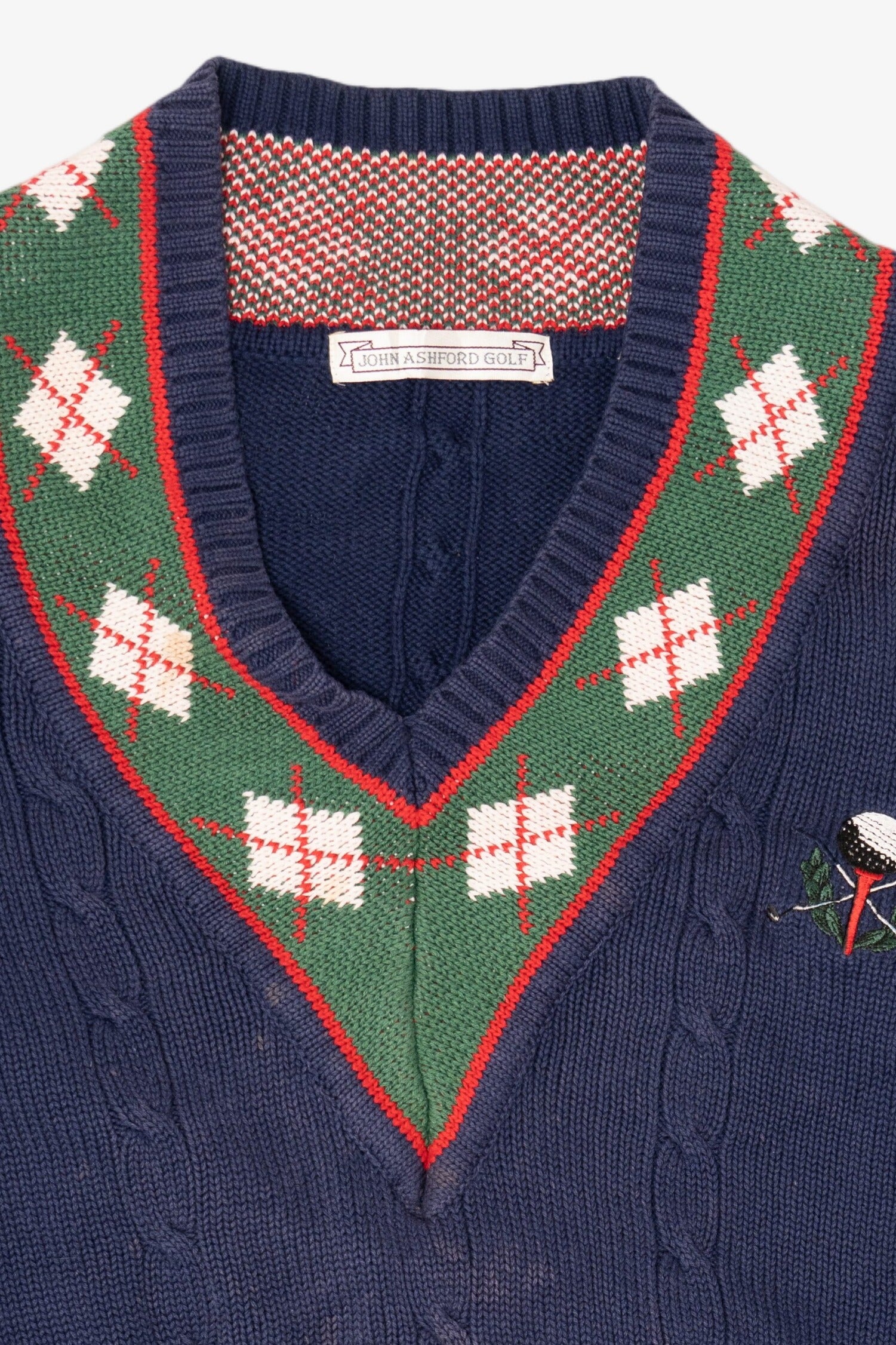 Vintage Navy Blue John Ashford Golf Sweater (1990s)