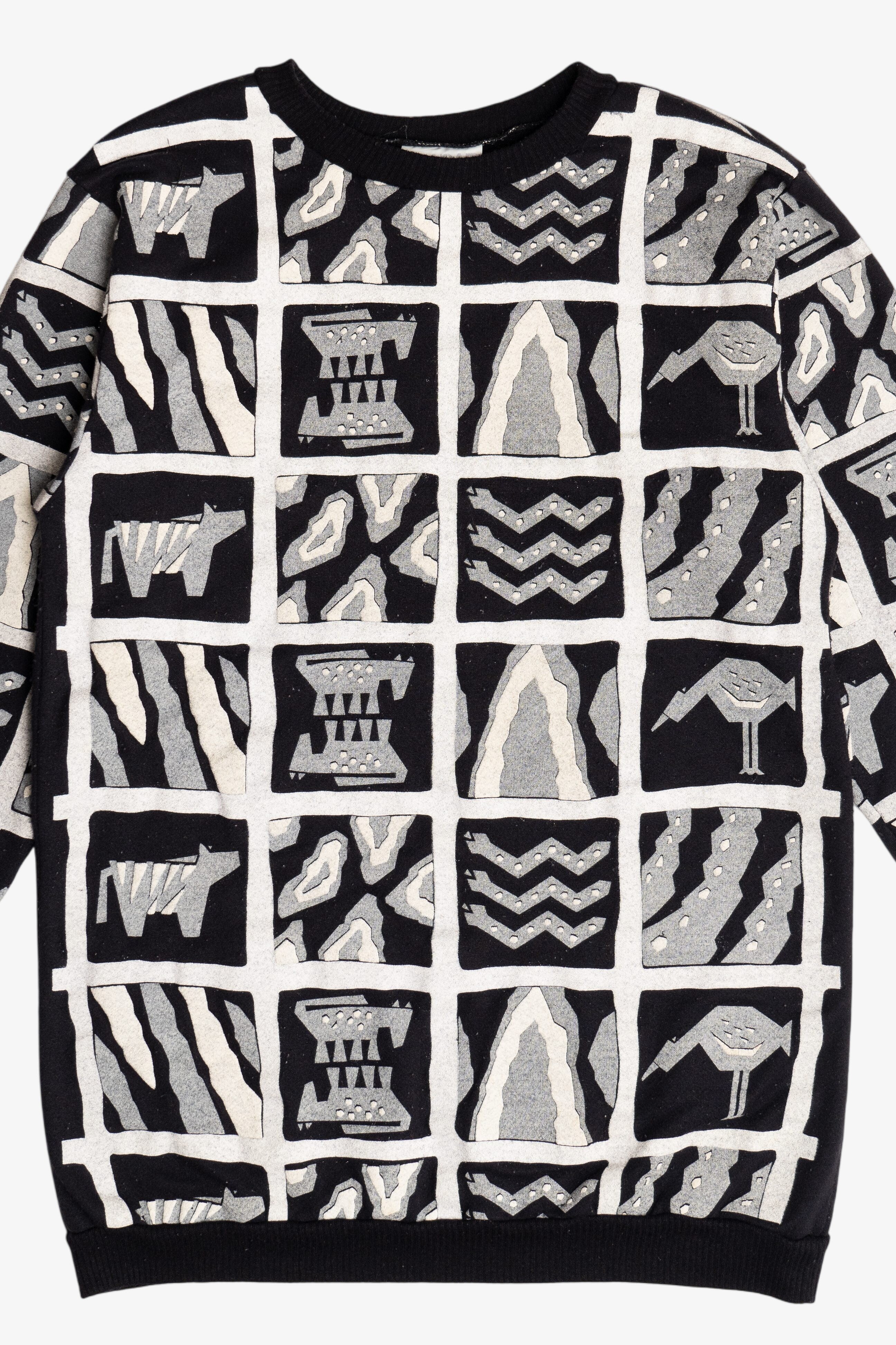 Vintage Scarab San Francisco Embossed Print Long Sweatshirt (1980s)