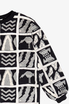 Vintage Scarab San Francisco Embossed Print Long Sweatshirt (1980s)