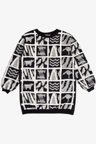 Vintage Scarab San Francisco Embossed Print Long Sweatshirt (1980s)