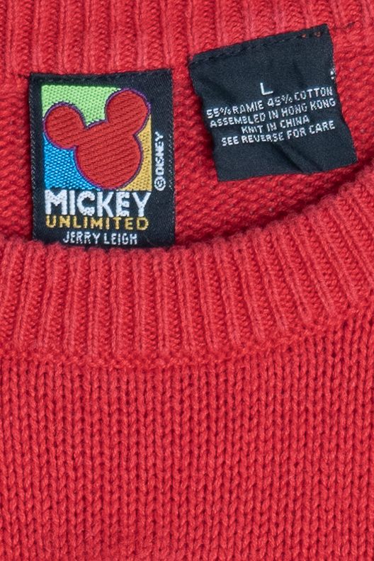 Vintage Mickey Unlimited Mickey Mouse Applique Sweater (1990s)