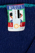 Vintage Kid's Mickey Mouse Baseball Star Cardigan Sweater (1990s)
