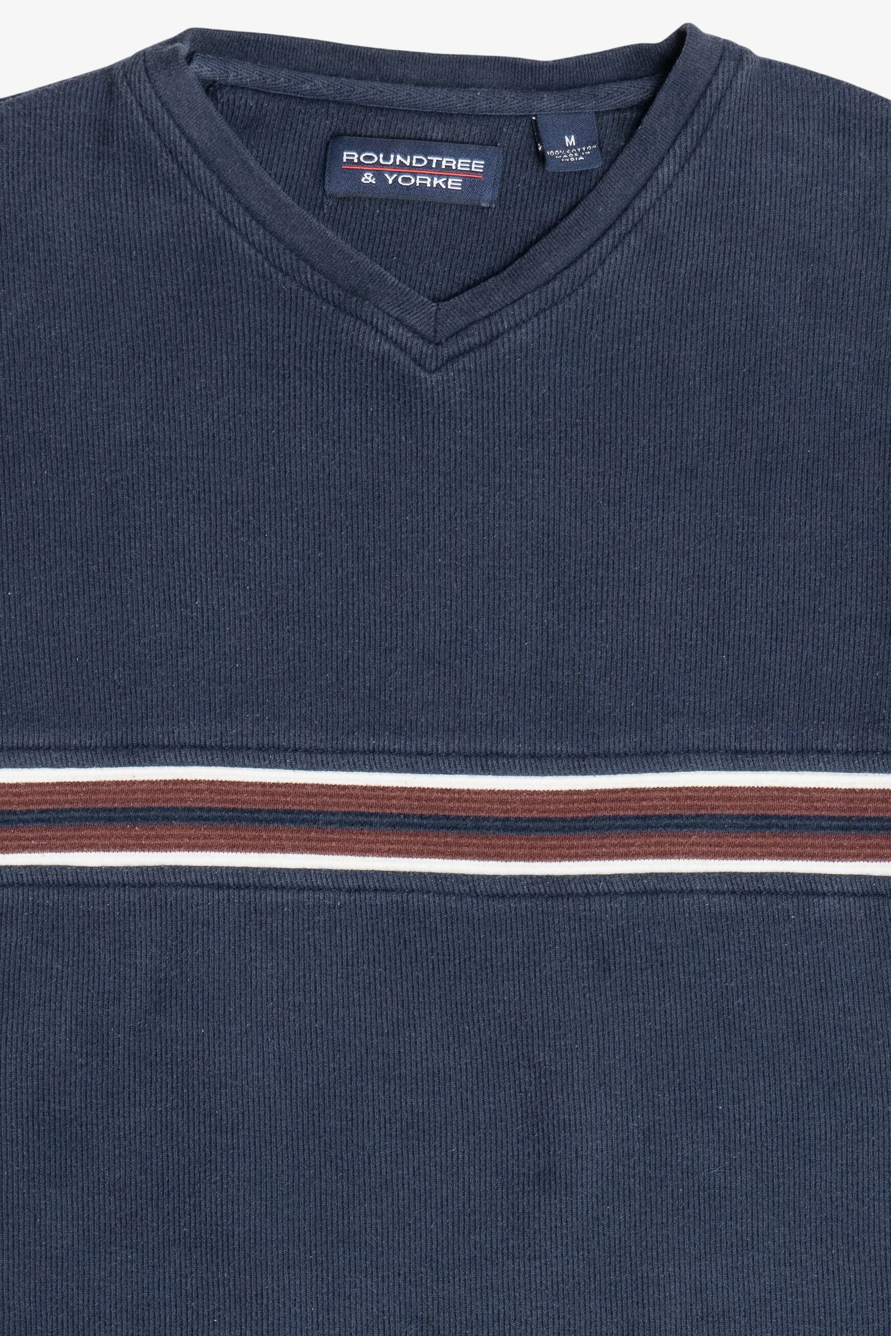 Vintage Navy Roundtree & Yorke Stripe Sweater (1990s)