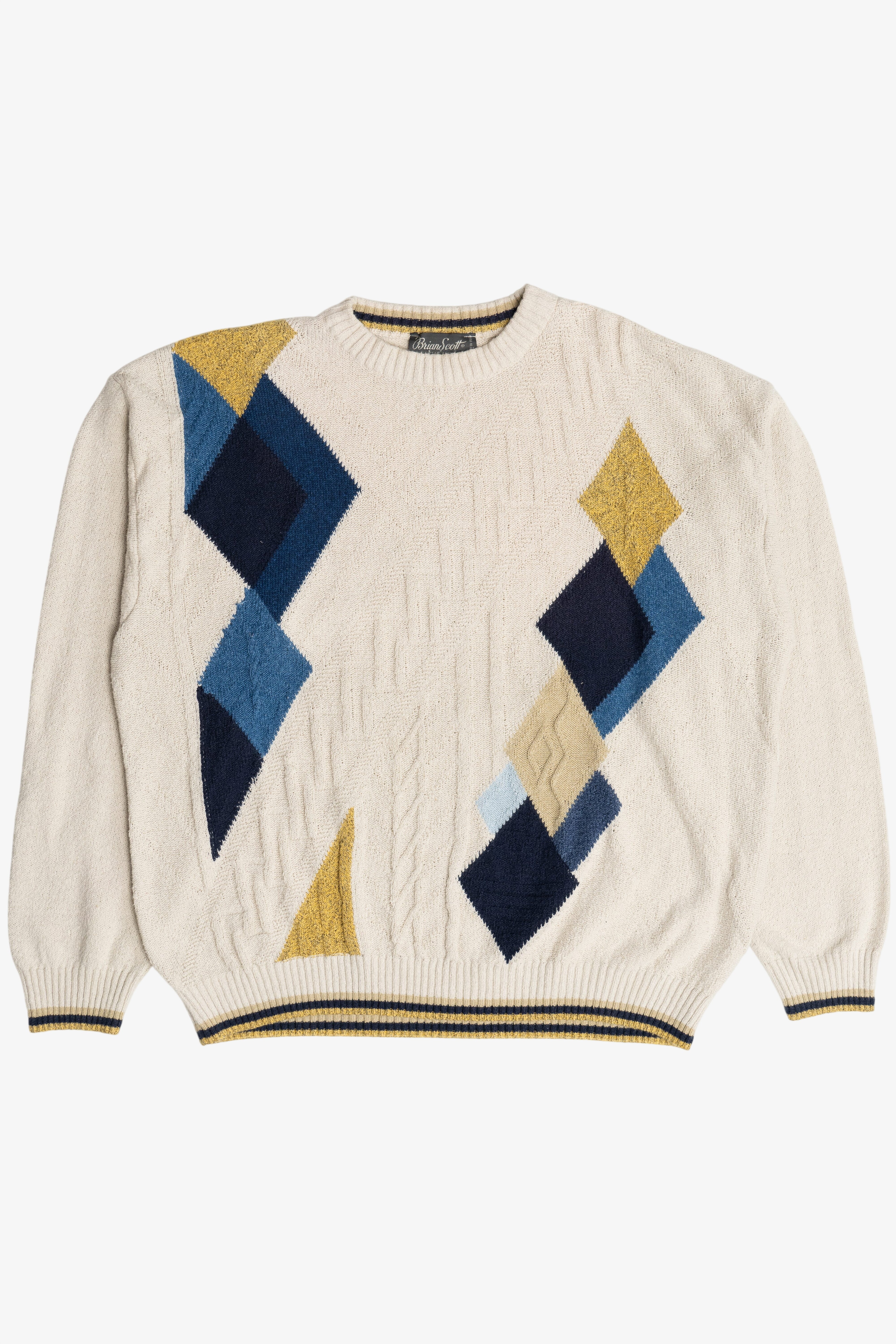 Vintage Brian Scott Diamond Graphic 80s Sweater (1980s)