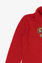 Vintage Red Embroidered Floral Coldwater Creek Sweater (2000s)