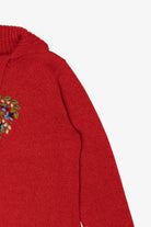 Vintage Red Embroidered Floral Coldwater Creek Sweater (2000s)