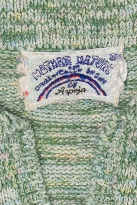 Vintage Light Green Organically Grown by Arpeja Scenic Graphic Sweater (1970s)