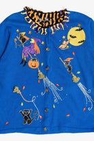 Vintage Jack B. Quick Halloween Night Sky Cardigan Sweater (1990s)